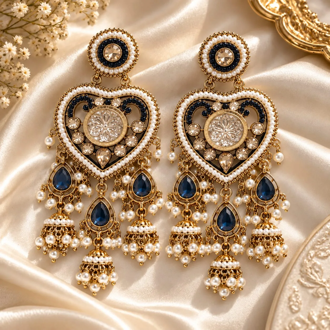 Indian Heritage Luxury Earrings alternate view
